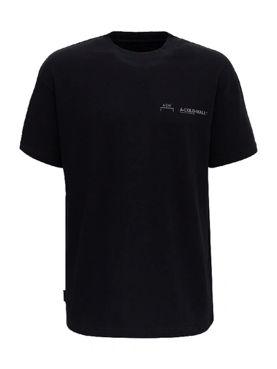 Shop A-cold-wall* Logo Label Tee In Black