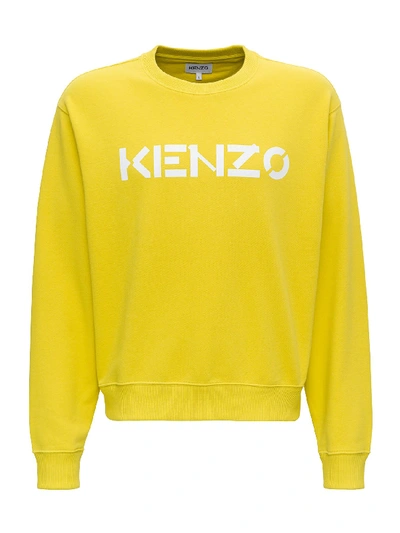 Shop Kenzo Logo Sweatshirt In Yellow