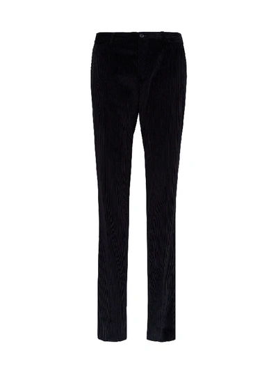 Shop Dolce & Gabbana Corduroy Trousers In Black