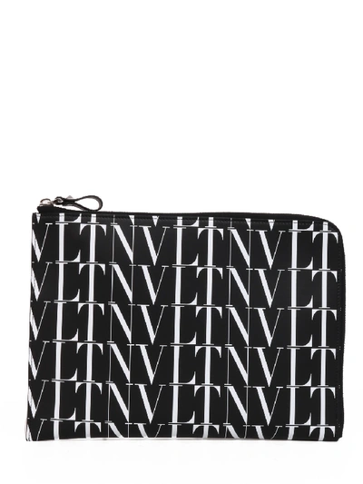 Shop Valentino Clutch Bag Vltn In Black