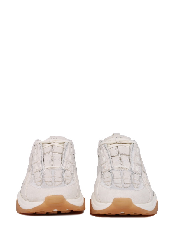 Amiri Bones Runner Low-top Canvas Sneakers In White | ModeSens