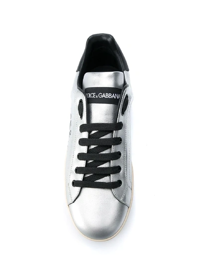 Shop Dolce & Gabbana Sneakers Portofino Silver