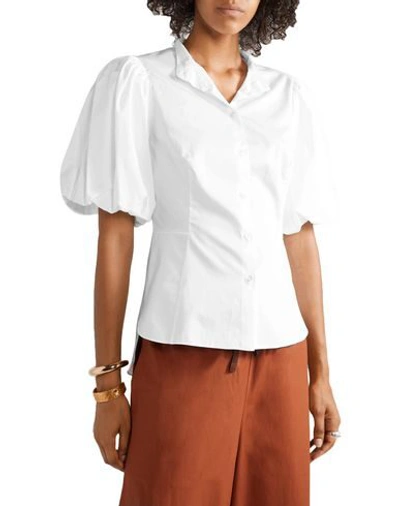 Shop Adam Lippes Woman Shirt White Size 12 Cotton