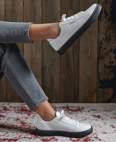Superdry white trainers deals