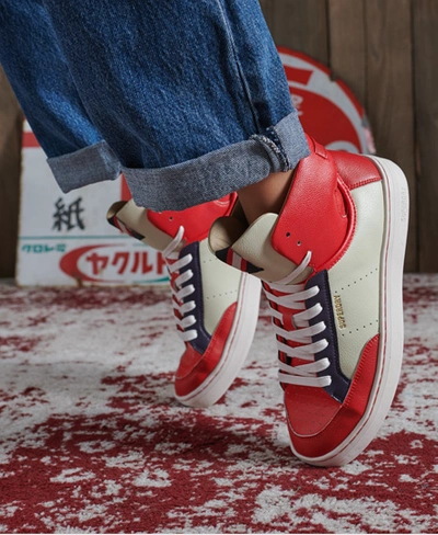 Superdry Vegan Basket Lux Trainers In Red | ModeSens