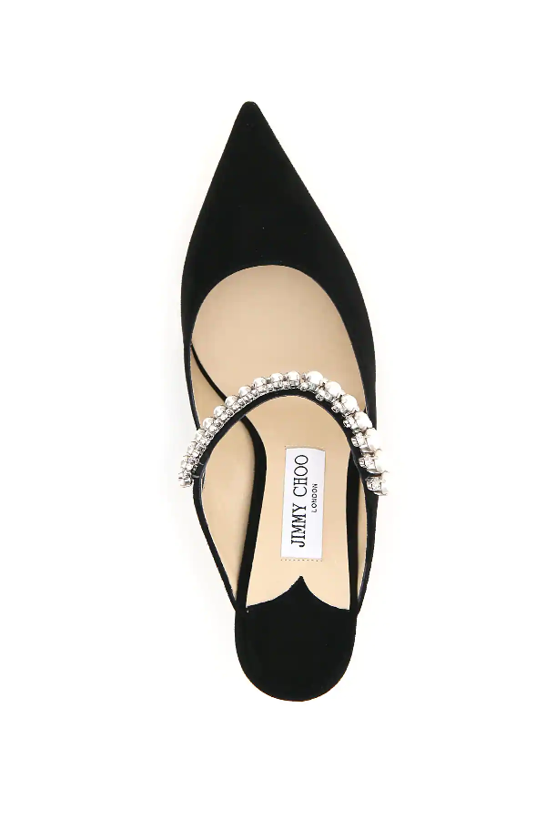 jimmy choo bing 65 embellished suede mules