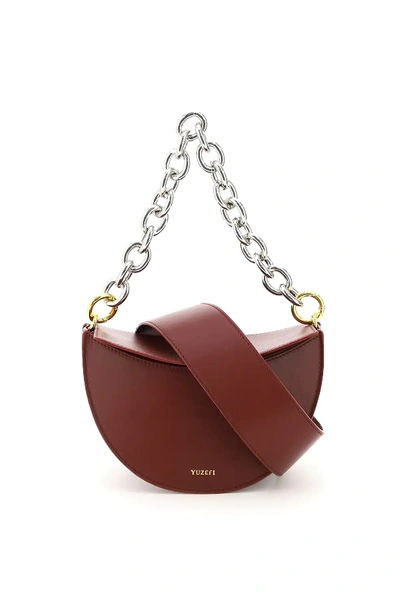 Shop Yuzefi Doris Bag With Chain In Purple,red