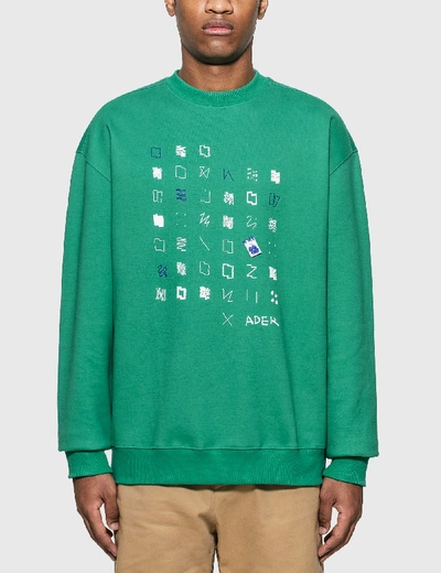 Shop Ader Error Artwork Graphic Sweatshirt In Green