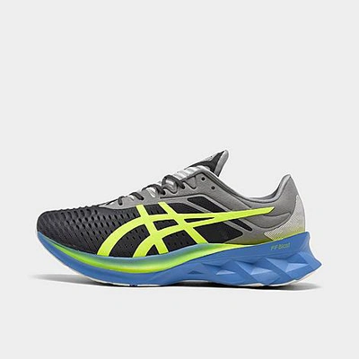 Shop Asics Men's Novablast Running Shoes In Carrier Grey/safety Yellow