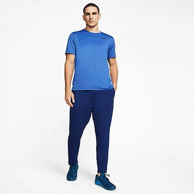 Shop Nike Men's Dri-fit Fleece Training Pants In Blue