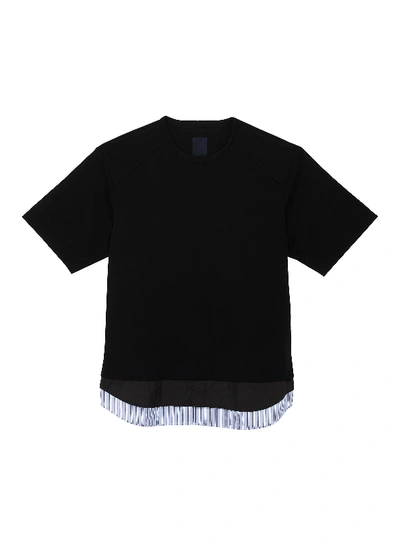 Shop Juunj Layered Hem T-shirt In Black