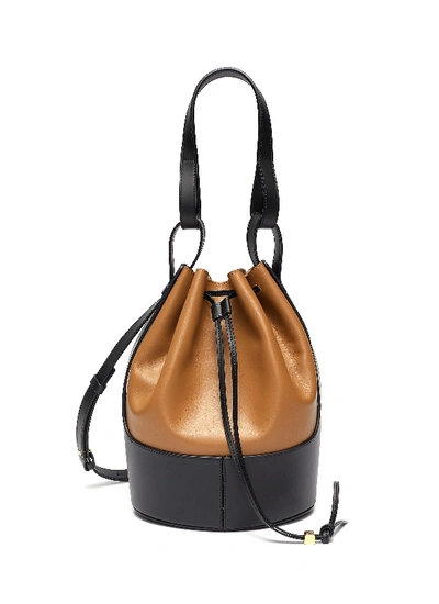 Shop Loewe 'balloon' Leather Bag In Brown