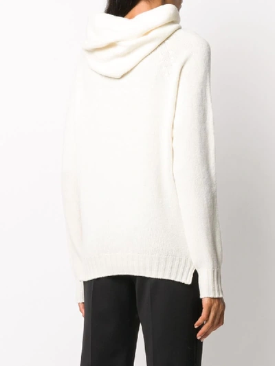 Shop Ma'ry'ya Long Sleeve Hooded Jumper In White