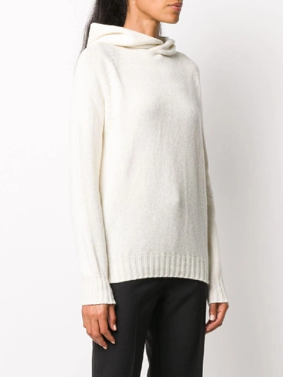 Shop Ma'ry'ya Long Sleeve Hooded Jumper In White