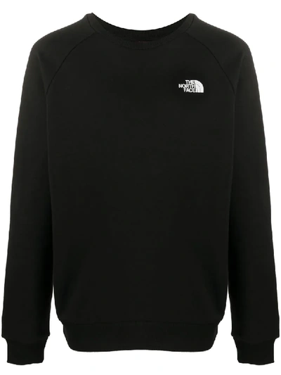 Shop The North Face Long Sleeve Embroidered Logo Jumper In Black