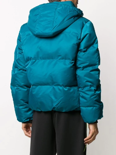 Shop Daily Paper Quilted Puffer Jacket In Blue