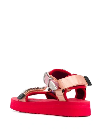 Shop Toga Chunky Multi-strap Sandals In Red