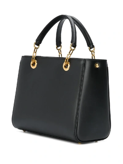 Shop Dolce & Gabbana Large Dg Girls Tote Bag In Black