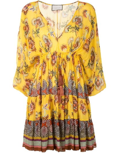 Shop Alexis Holli Floral-print Dress In Yellow