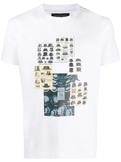 Shop Viktor & Rolf Hat Print T-shirt In White