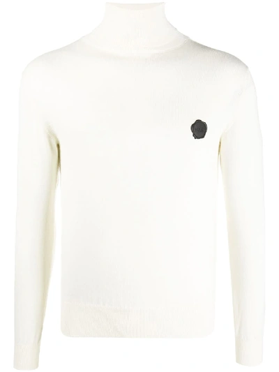 Shop Viktor & Rolf Fine-knit Roll-neck Jumper In White