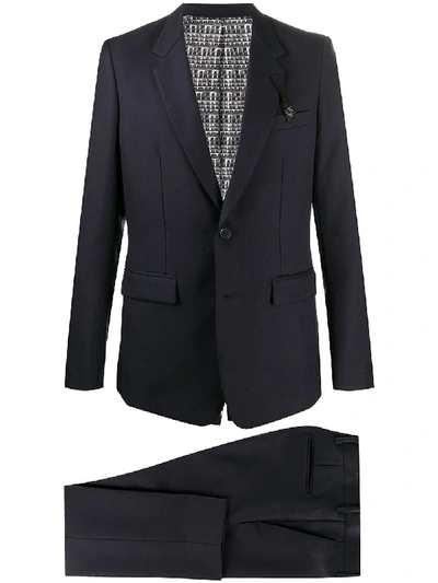 Shop Viktor & Rolf Seal Single Breasted Suit In Blue