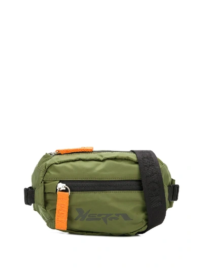 Shop Heron Preston Logo-print Belt Bag In Green