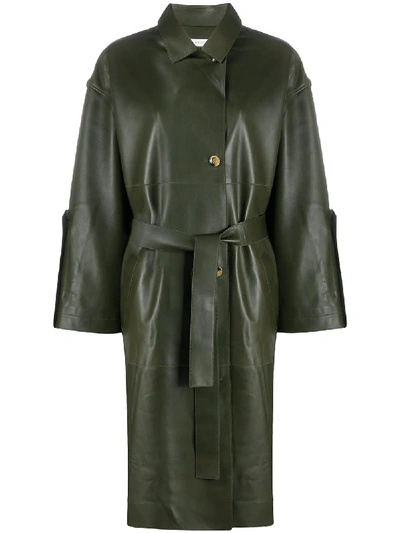 Shop Aeron Oversized Trench Coat In Green