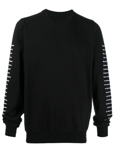 Shop Rick Owens Drkshdw Text-print Crew Neck Sweatshirt In Black