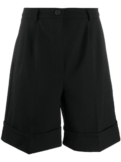 Shop Semicouture High-waisted Tailored Shorts In Black