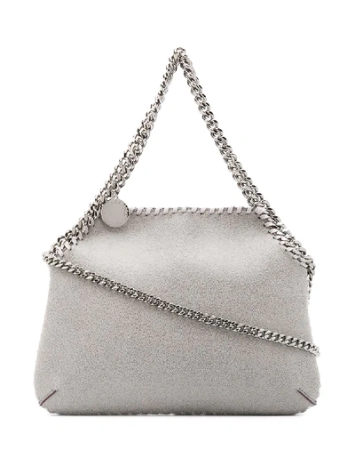 Shop Stella Mccartney Mini Falabella Shoulder Bag In Grey