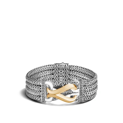 Shop John Hardy Classic Chain Asli Multi Row Bracelet In Silver And Gold