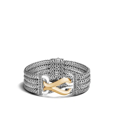 John Hardy Women's Classic Chain Asli-link Sterling Silver & 18k Yellow Gold Multi-row Bracelet In Silver And Gold