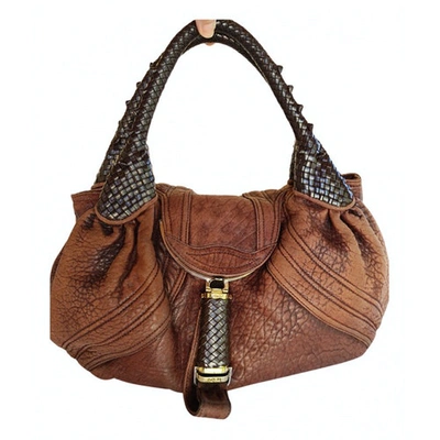 Pre-owned Fendi Brown Leather Handbags