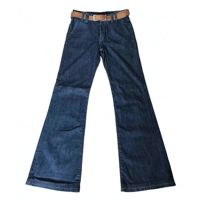 Pre-owned Maje Blue Cotton Jeans