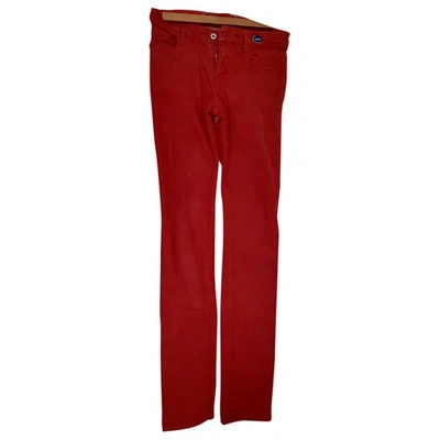 Pre-owned Jean Paul Gaultier Straight Trousers In Red