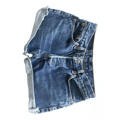 Pre-owned Levi's Blue Cotton Shorts
