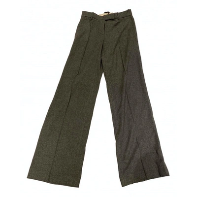 Pre-owned Maje Grey Wool Trousers