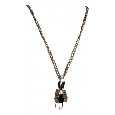 Pre-owned Just Cavalli Long Necklace In Silver