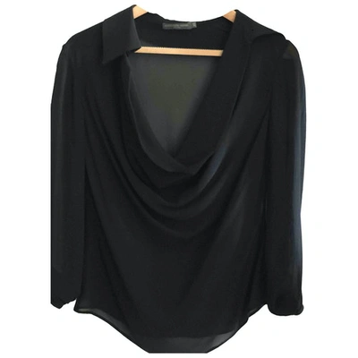 Pre-owned Alexander Mcqueen Silk Blouse In Black