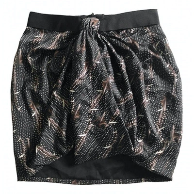 Pre-owned Isabel Marant Silk Mini Skirt In Black