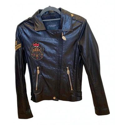 Pre-owned Les Éclaires Leather Jacket In Black