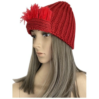 Pre-owned Bernstock Speirs Wool Beanie In Red