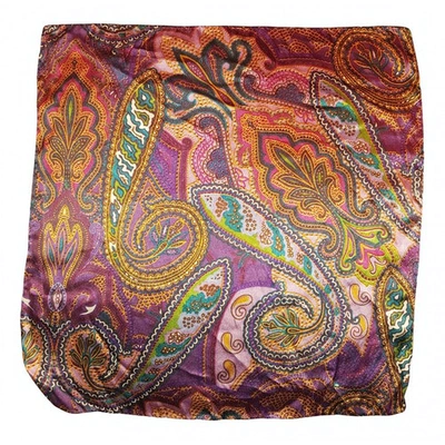 Pre-owned Altea Silk Scarf & Pocket Square In Purple