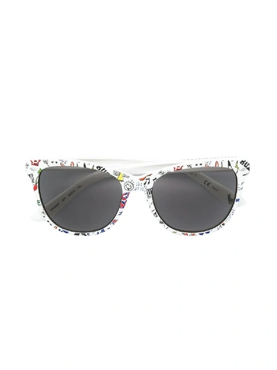 Shop Stella Mccartney Printed Sunglasses In White