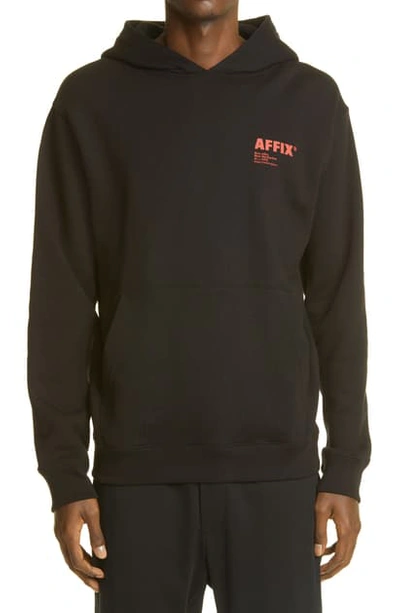 Shop Affix Logo Graphic Cotton Hoodie In Black