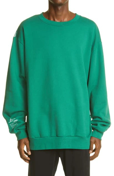 Shop Affix Foley Sequence Logo Graphic Cotton Sweatshirt In Green