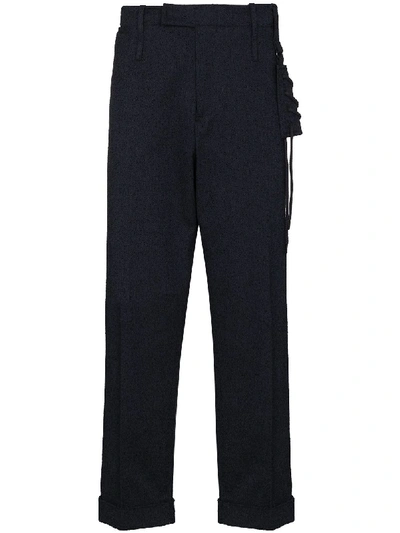 Shop Craig Green Uniform Lace-up Trousers In Blue
