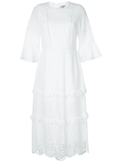 Shop We Are Kindred Lua Pintuck Midi Dress In White