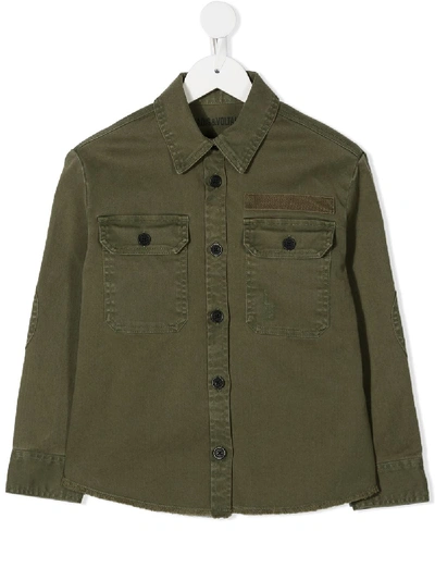 Shop Zadig & Voltaire Button-down Denim Jacket In Green